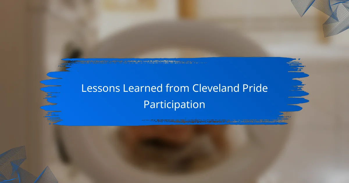 Lessons Learned from Cleveland Pride Participation
